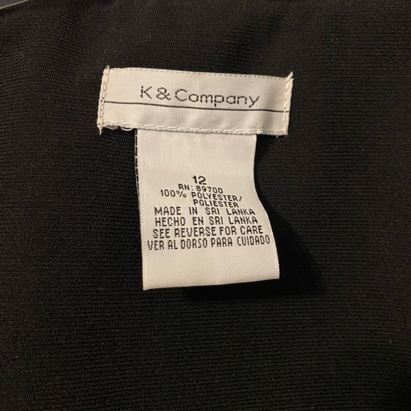 K & Company BLACK BLAZER with ribbon detail - Picture 2 of 4